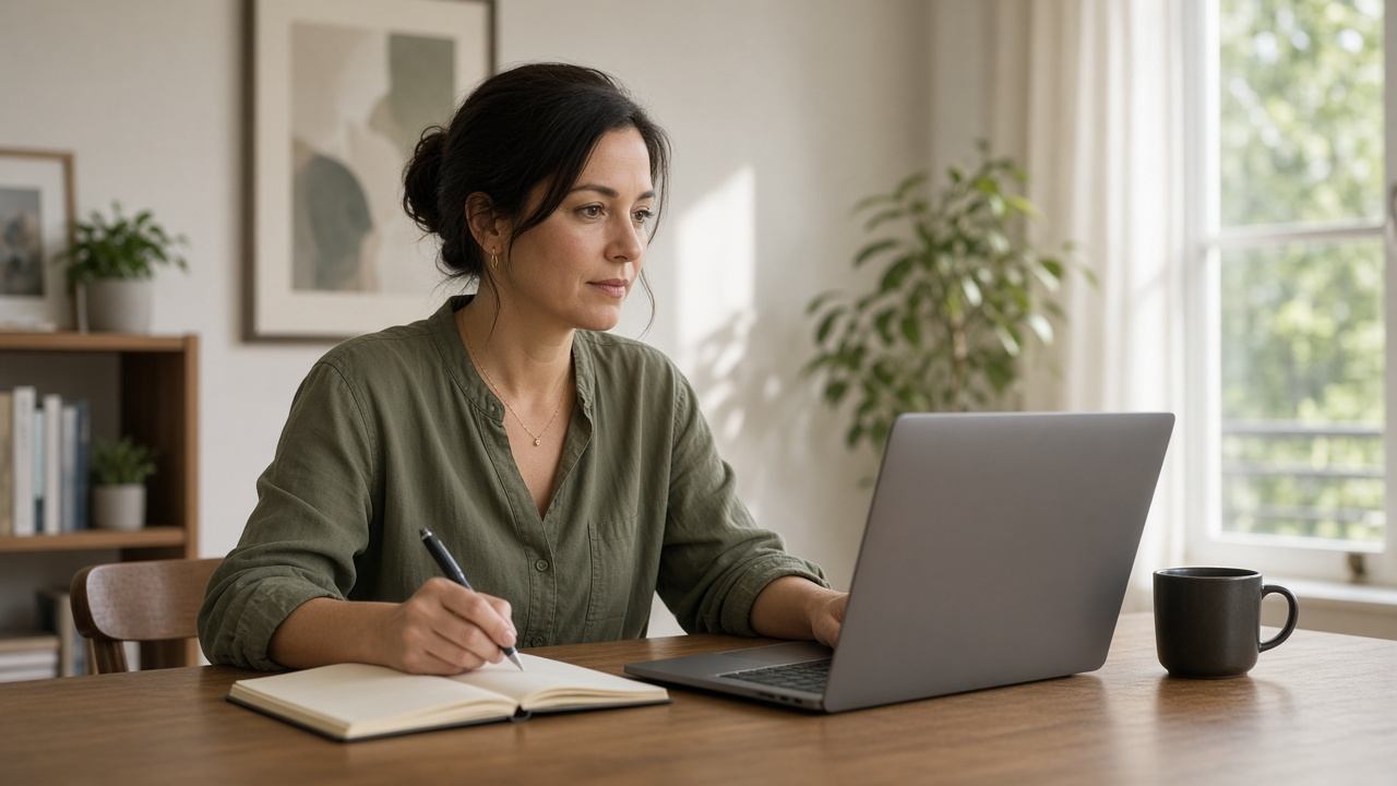 Facilitator conducting a remote B2B research interview